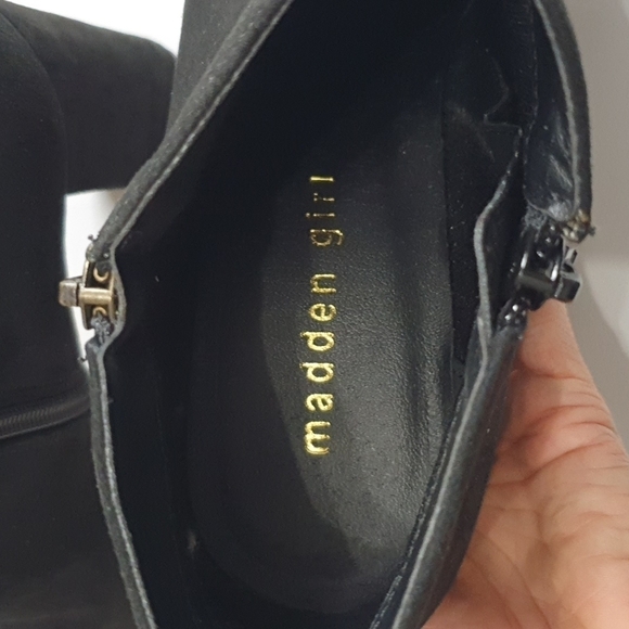 Madden Girl  Suede Party Block Heeled Booties - Picture 8 of 10